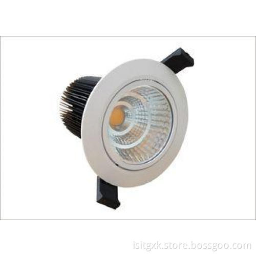 Circular 3000K / 4000K COB LED Downlight , 16W IP33 Led Dow